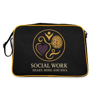 L’assistante sociale soutient le - Sac Retro - noir/or - Dos