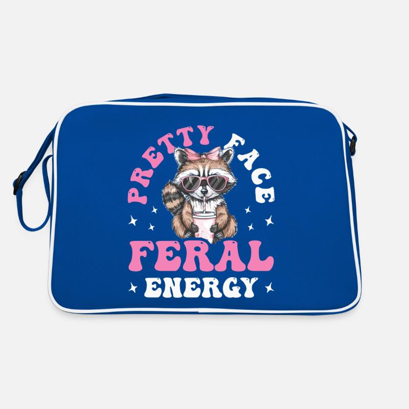 Funny Cute Wild Raccoon Meme Retro Bag