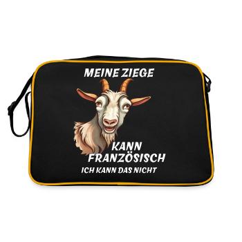 MA CHÈVRE CONNAÎT LE FRANÇAIS - Sac Retro - noir/or - Dos