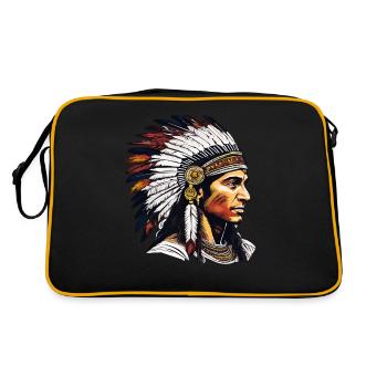 INDIAN - Retro Bag - black/gold - Back