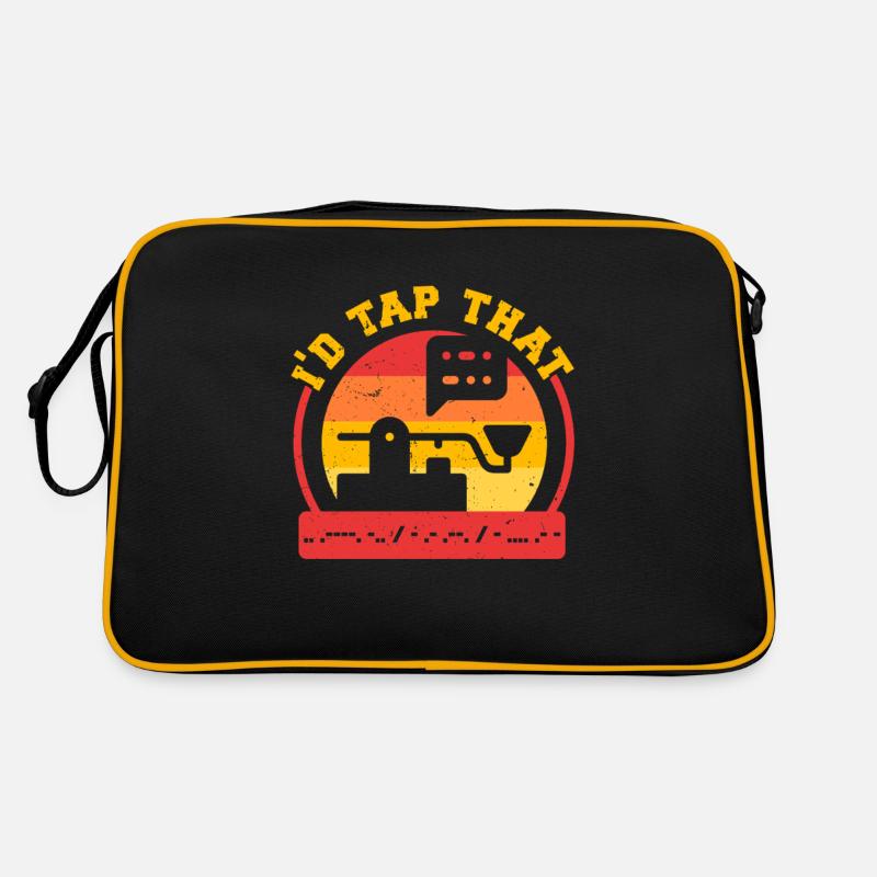 Morsecode Morse Code I'd Tap That Retro Tasche