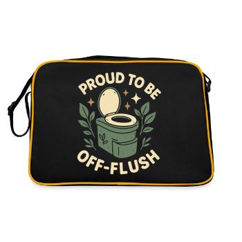 Compostage Toilette Vie Eco Humour Hors Réseau Salle de bain - Sac Retro - noir/or - Dos