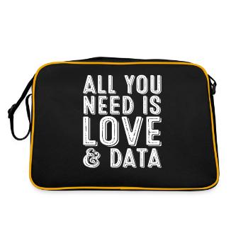 All You Need Is Love & Data Funny Vintage - Retro Bag - black/gold - Back