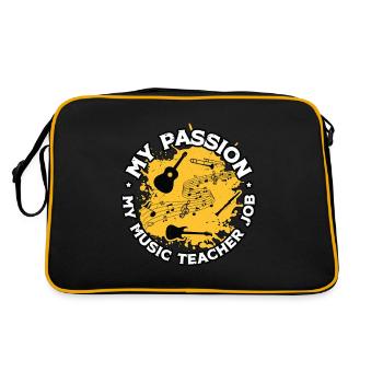Professeur de musique Ma passion Ma musique Professeur de piano - Sac Retro - noir/or - Dos