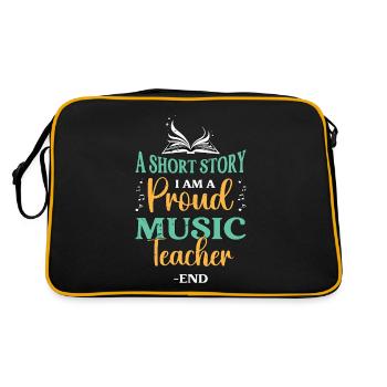 Professeur de musique Une nouvelle Je suis professeur de piano - Sac Retro - noir/or - Dos