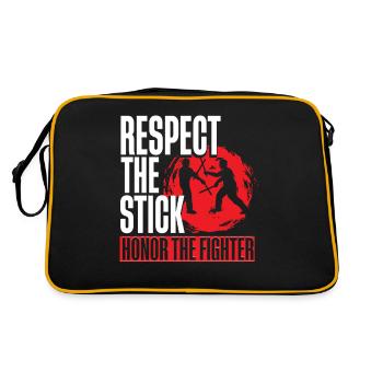 Escrima Arnis Arts Martiaux Respect Le Bâton - Sac Retro - noir/or - Dos