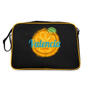 Valence Vintage Orange Espagne Souvenir Vacances - Sac Retro - noir/or - Dos