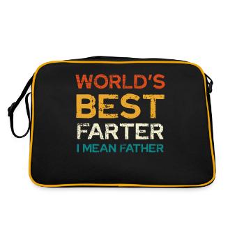 World's Best Farter I Mean Father Humor - Retro Bag - black/gold - Back