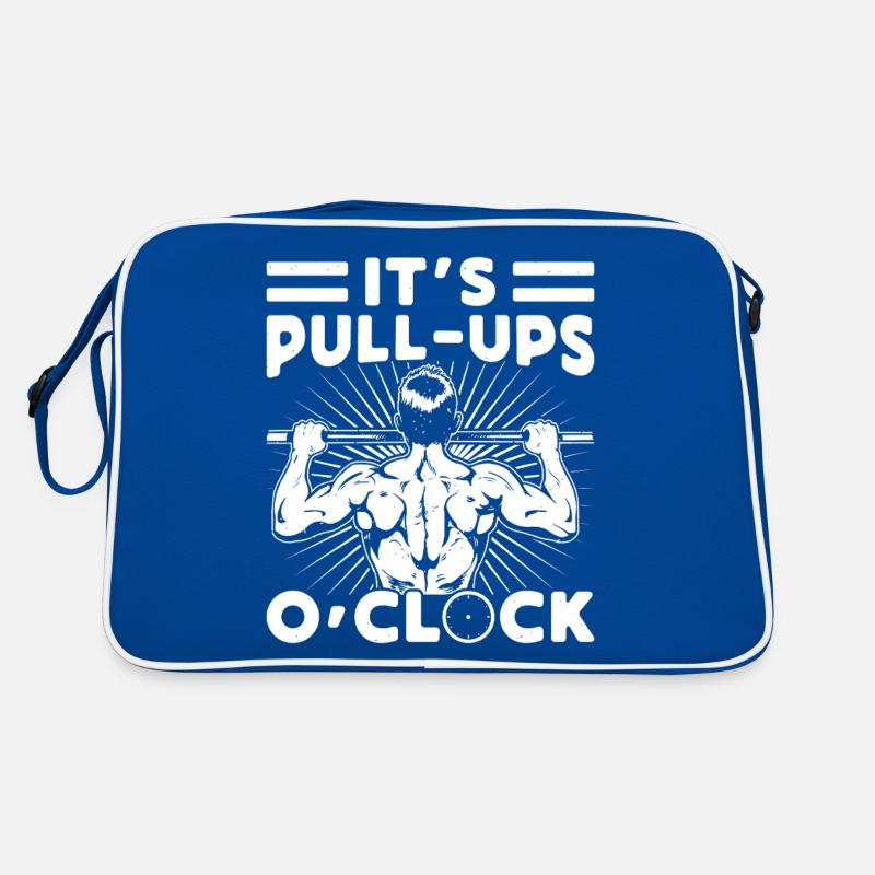 Gym Junkies It´s Pull-Ups O´Clock Calisthenics Retro Tasche