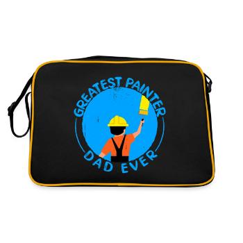 Peintre en bâtiment papa Cadeaux uniques - Sac Retro - noir/or - Dos