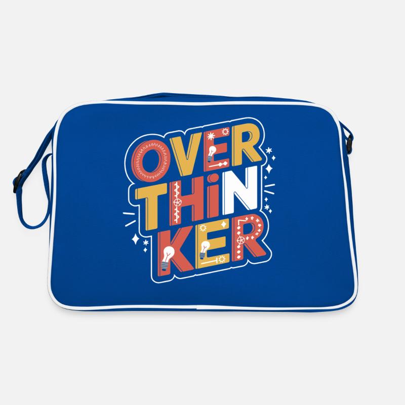 Creative overthinker design with light bulbs and Retro Bag