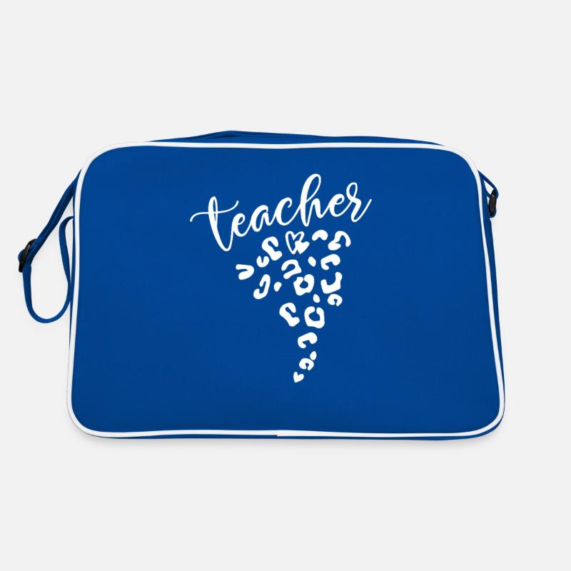 Teacher Leopard Heart Design for Educators Retro Bag