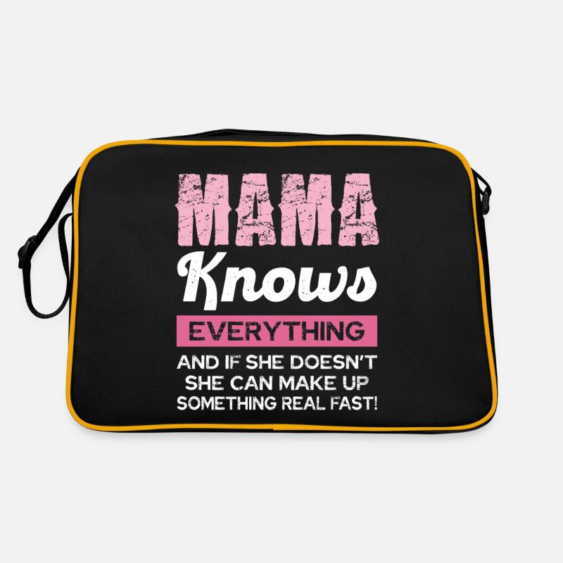 Maman sait tout et plus encore Sac Retro