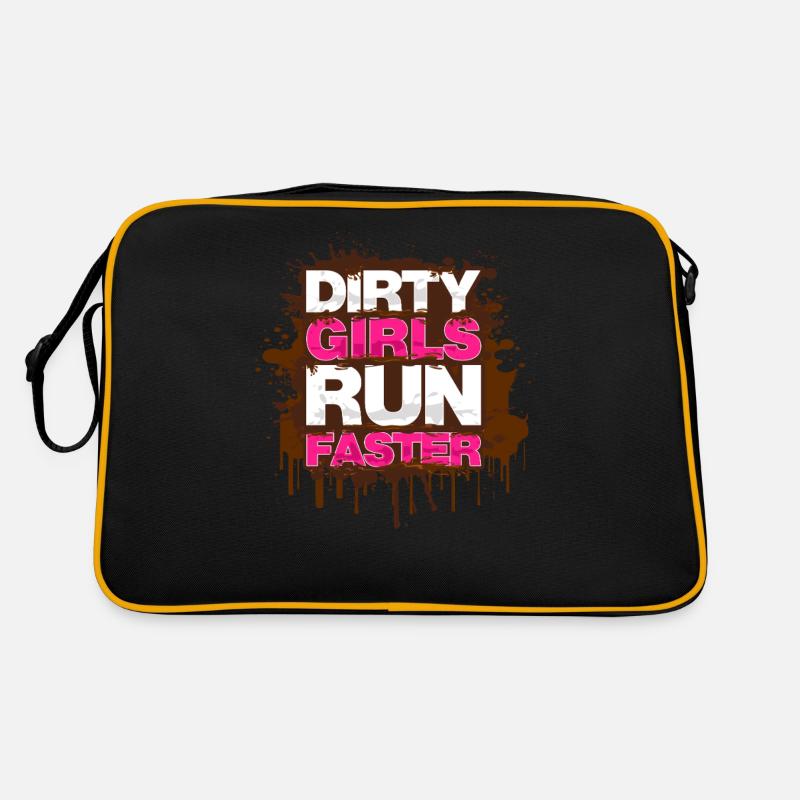 Les filles sales courent plus vite Schlammlauf Mud Muddy Race Sac Retro