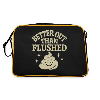Compostage Toilette Vie Eco Humour Hors Réseau Salle de bain - Sac Retro - noir/or - Dos