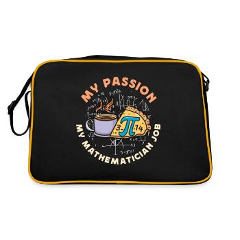 Mathematician My Passion My Geometry Math Teacher - Retro Tasche - Schwarz/Gold - Hinten