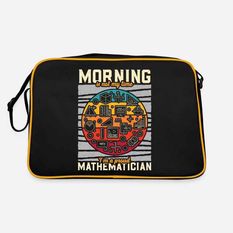 Mathematician Morning Is Not My Time Math Tutor - Retro Tasche - Schwarz/Gold