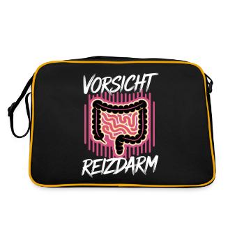 Beware irritable bowel humor digestion - Retro Bag - black/gold - Back