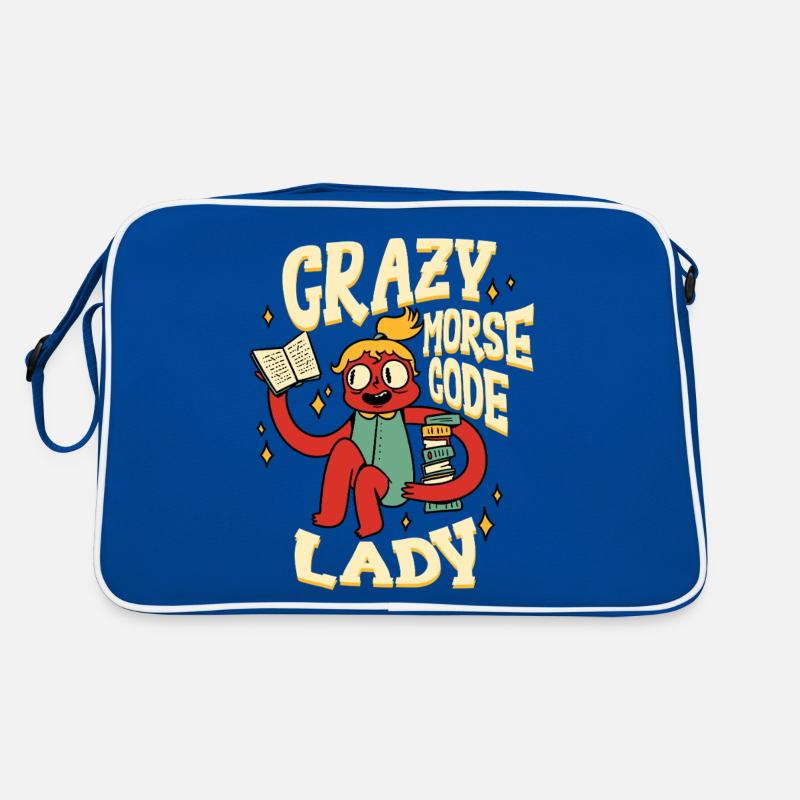 Morsecode Crazy Morse Code Lady Retro Tasche