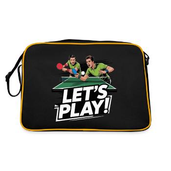 PING PONG - Retro Bag - black/gold - Back