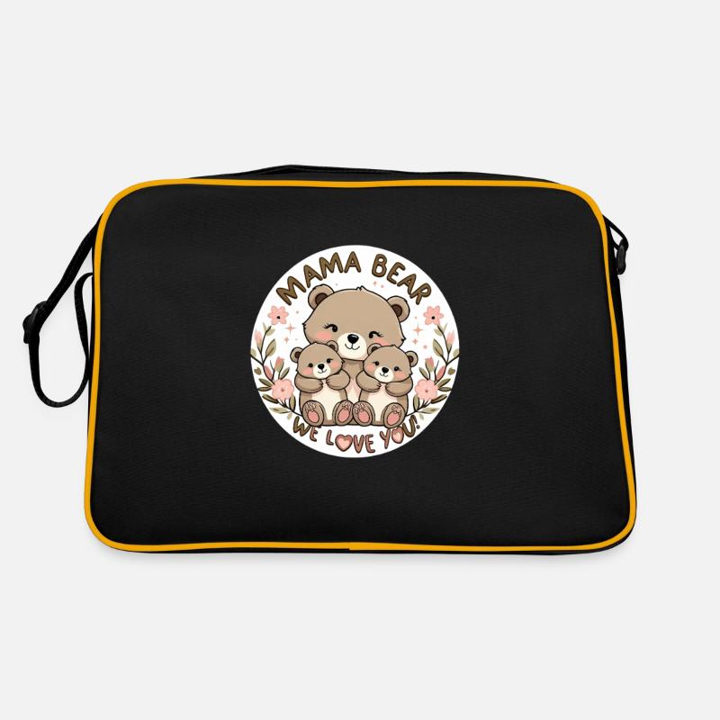 Mama Bär – Wir lieben dich! Retro Tasche