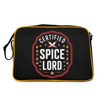 Poivron rouge Chili Amateur de nourriture épicée - Sac Retro - noir/or - Dos