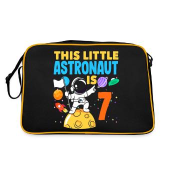 Un petit astronaute fête ses sept ans - Sac Retro - noir/or - Dos