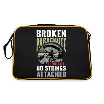 Broken Parachute No Strings Attached Adventure - Retro Bag - black/gold - Back