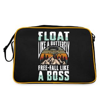 Float like a butterfly, free fall like - Retro Bag - black/gold - Back