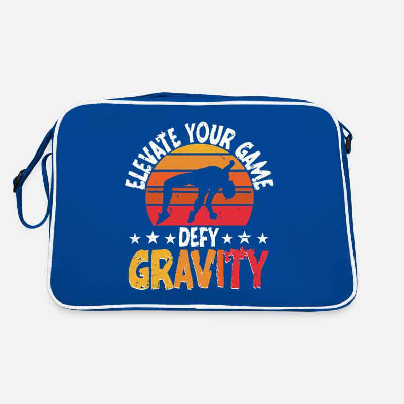 Hochsprung Elevate Your Game Defy Gravity Retro Tasche