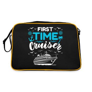 Première croisière en disant fan de croisière - Sac Retro - noir/or - Dos