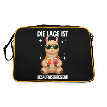 The situation is drunkenness - Retro Bag - black/gold - Back