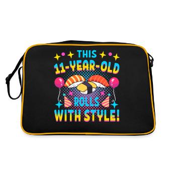 Anniversaire Sushi 11 Sushi Rolls Fête d’anniversaire - Sac Retro - noir/or - Dos