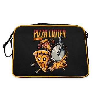 Pizza Cutter Returns Action Design - Retro Tasche - Schwarz/Gold - Hinten