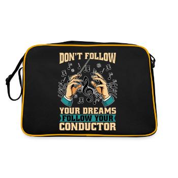 Directeur musical Ne suivez pas votre éducation musicale - Sac Retro - noir/or - Dos