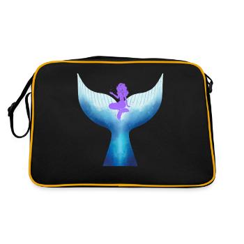 Meerjungfrau mit Wal Sirène avec baleine - Sac Retro - noir/or - Dos