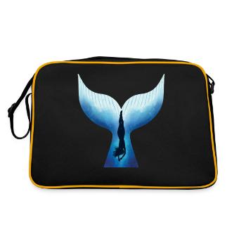 Wal, Frau Baleine, Femme - Sac Retro - noir/or - Dos