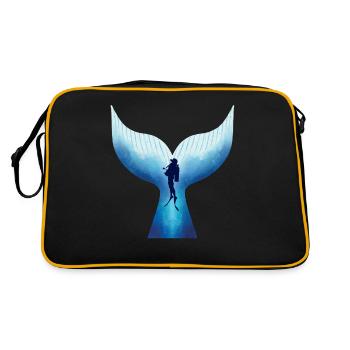 Wal und Taucher Baleine et plongeur - Sac Retro - noir/or - Dos