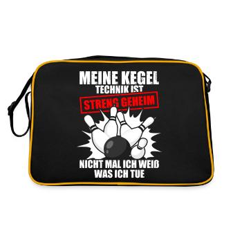 My Bowling Technique Bowling Bowlers Sports Bowlers - Retro Bag - black/gold - Back