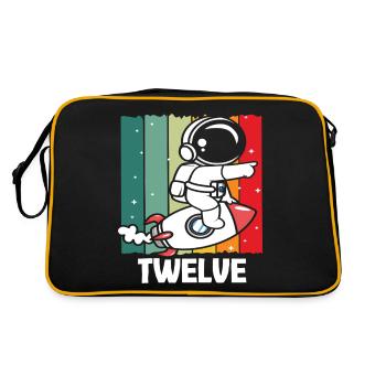 Astronaut Rocket Twelve Years of Adventure - Retro Bag - black/gold - Back