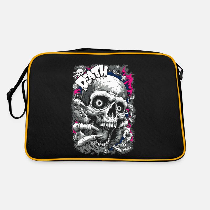 DEATH Skull Comic – Conception graphique d’horreur Sac Retro