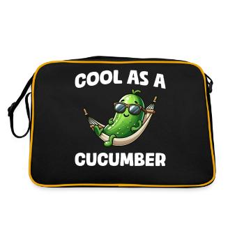 Frais comme un concombre Gurke Pickle Gurkenliebhaber - Sac Retro - noir/or - Dos