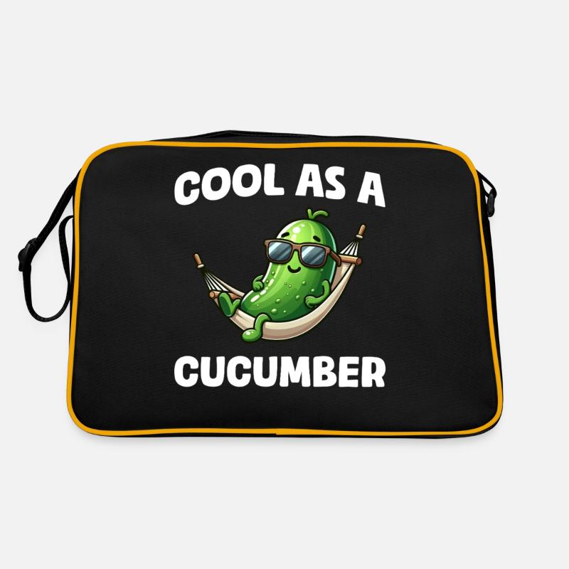Cool as a cucumber Gurke Pickle Gurkenliebhaber Retro Bag