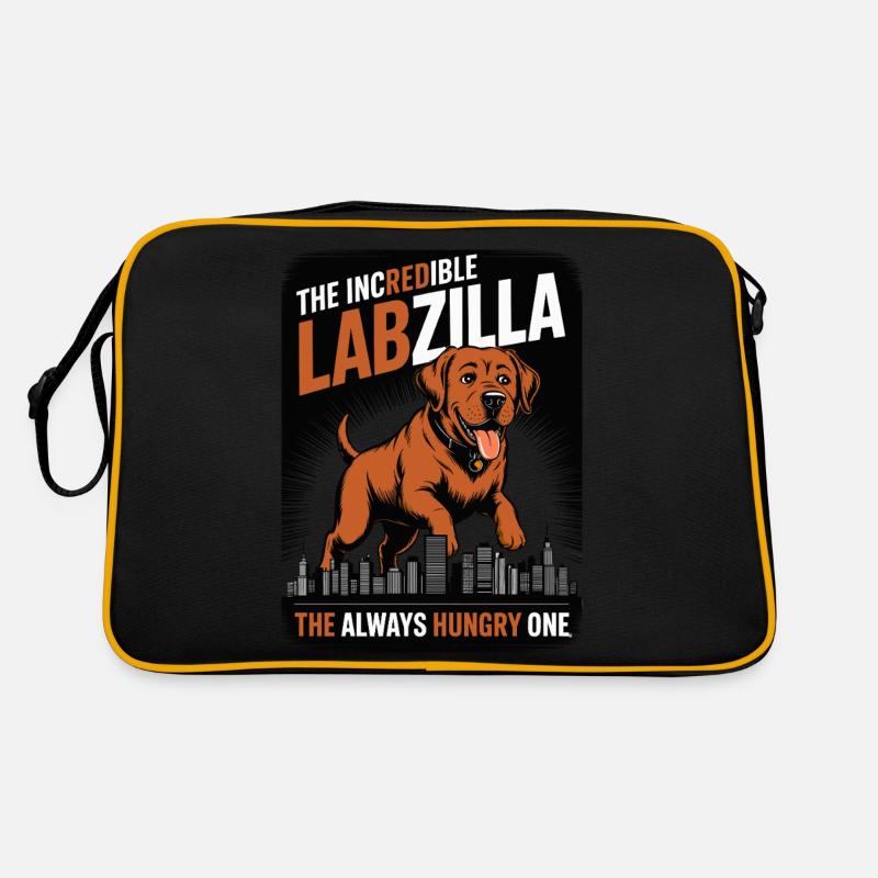 Labzilla – Foxred Labrador im Monster-Modus Retro Tasche