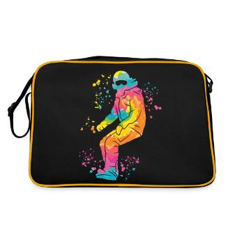 Snowboarder Snowboarding Snowboard - Retro Bag - black/gold - Back