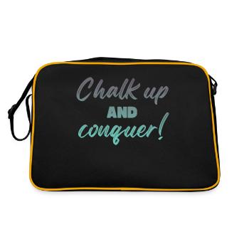 Boulderer Chalk Up Und Conquer Bouldering - Retro Tasche - Schwarz/Gold - Hinten