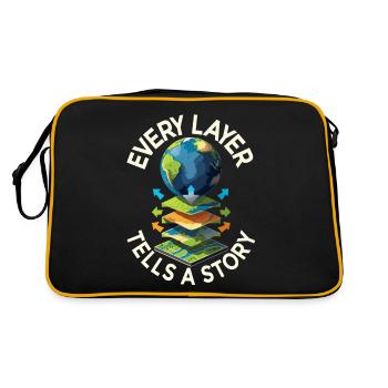 Geographic Information Systems Every Layer - Retro Bag - black/gold - Back