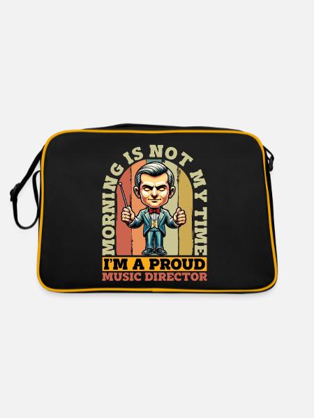 Directeur musical Morning Is Not My Time Mélomane - Sac Retro - noir/or - Dos
