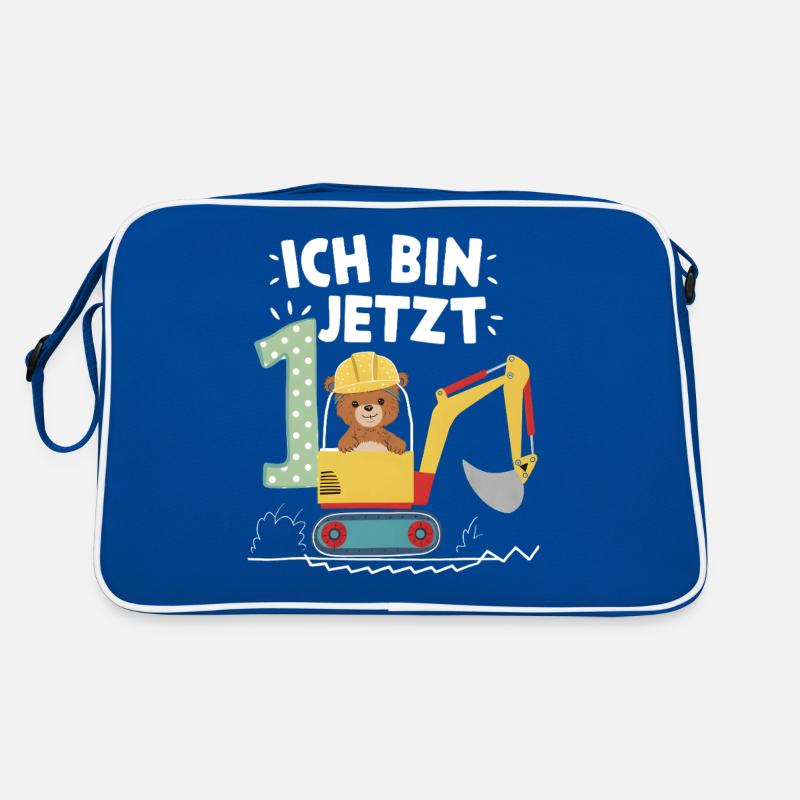Je suis maintenant 1 Bagger Bear 1er anniversaire Sac Retro