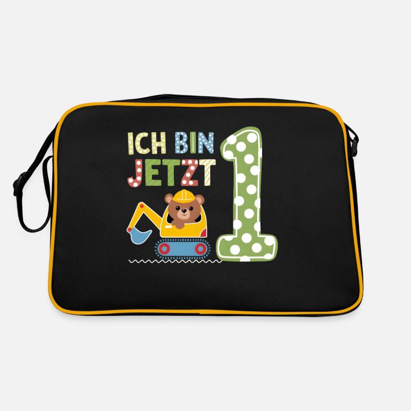 Je suis maintenant 1 Bagger Bear 1er anniversaire Sac Retro